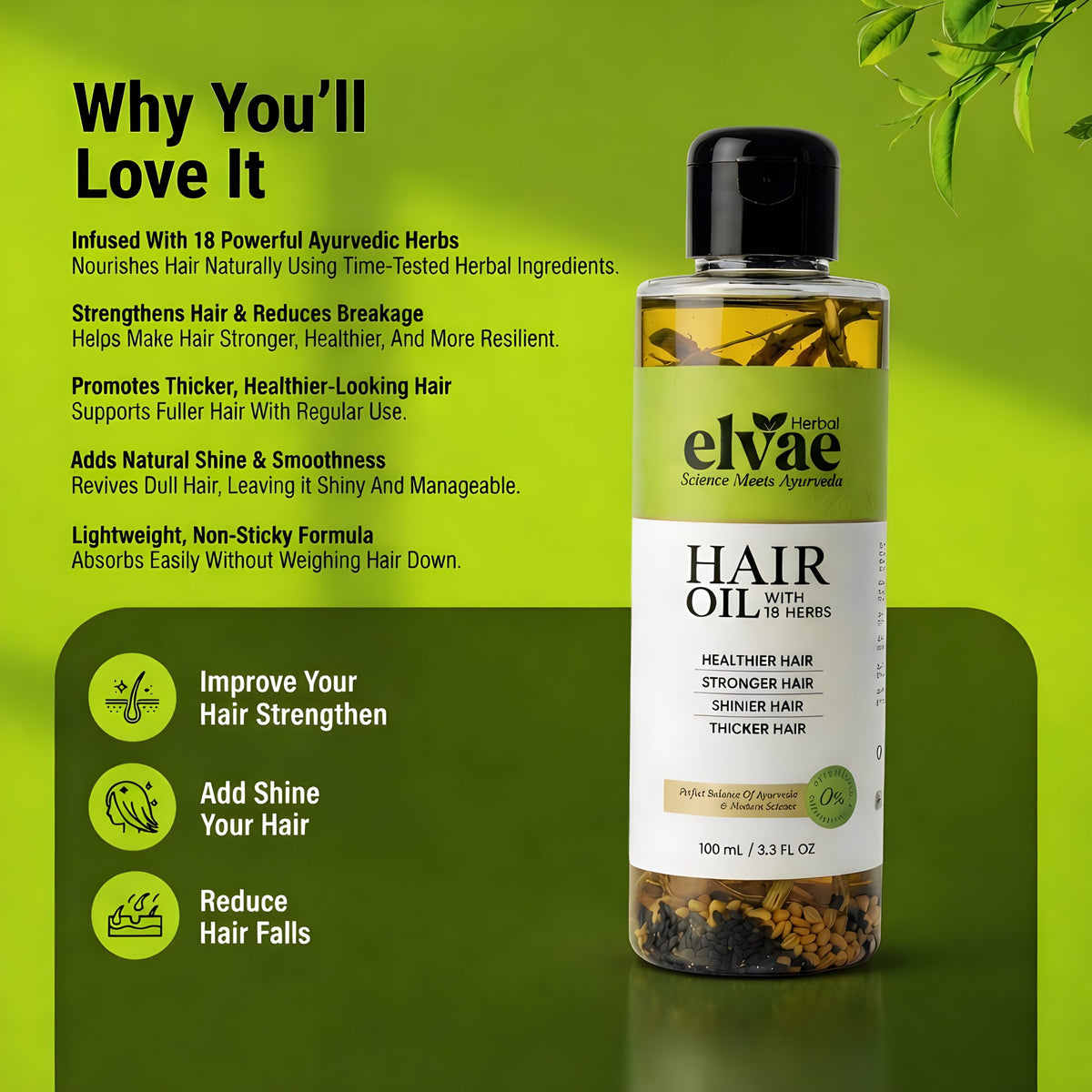 Hair Growth Oil with 18 Herbs