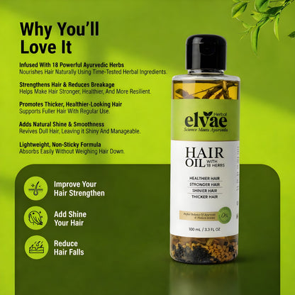 Hair Growth Oil with 18 Herbs