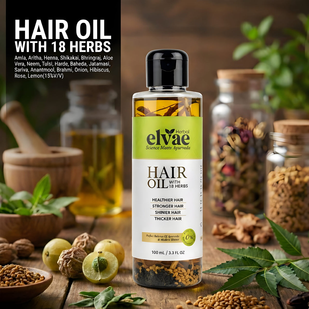 Hair Growth Oil with 18 Herbs