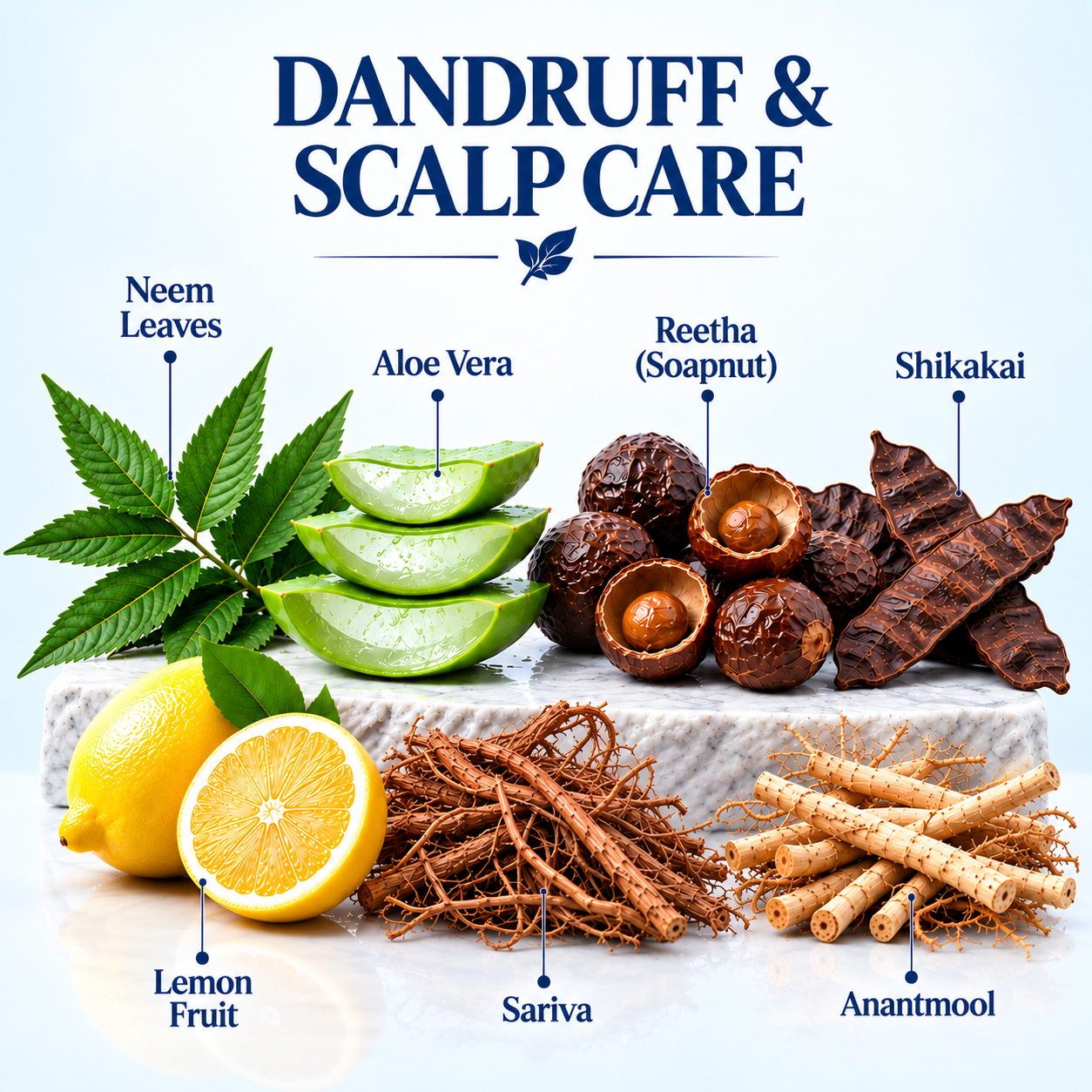 2. Dandruff Controlling & Scalp Care Herbs