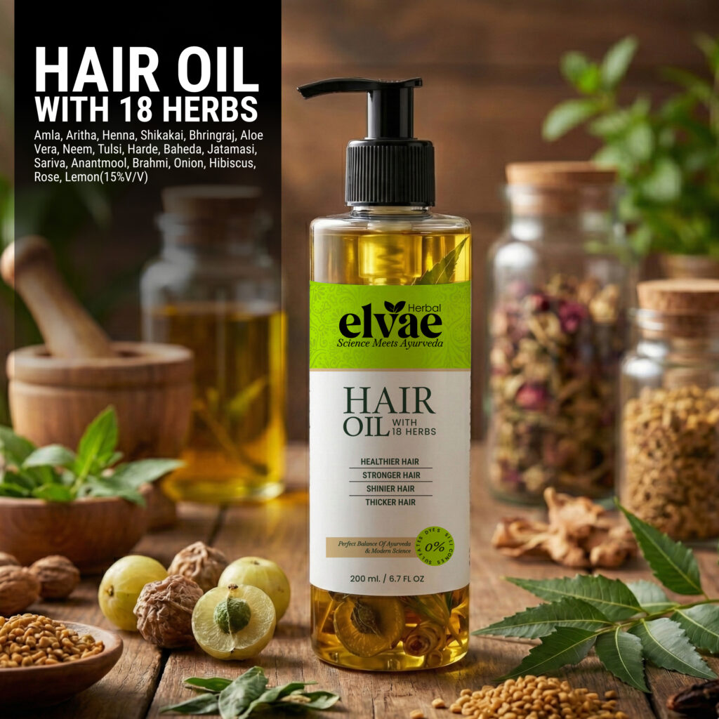 hair oil with 18 herbs